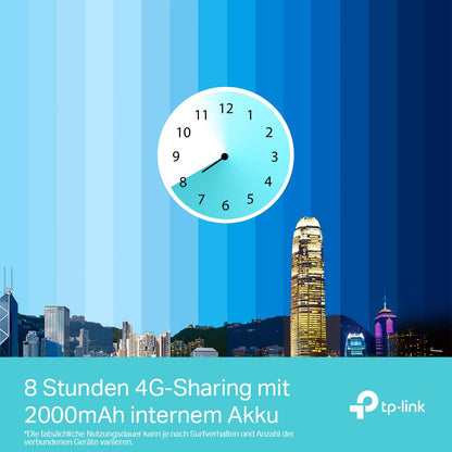 TP-Link M7350 Mobiler 4G LTE WLAN Router mit Farbdisplay und Akku