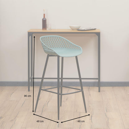 IDIMEX Barhocker IREK Retro-Design olivgrün – 2er Pack