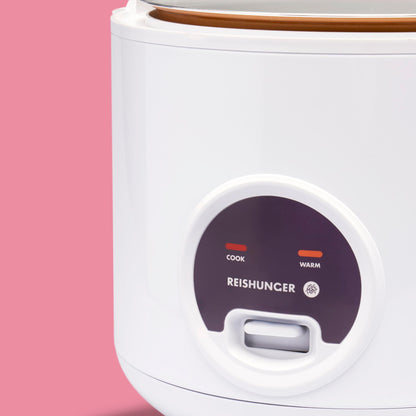 REISHUNGER Reiskocher & Dampfgarer Keramik 1.2L – Weiss
