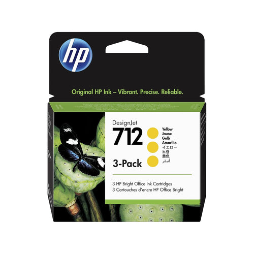 HP 712 Original Druckerpatrone 3er-Pack Gelb 29 ml (3ED79A)