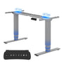 FLEXISPOT PRO Elektrisches Höhenverstellbares Tischgestell - Grau, graues U-Gestell mit Hubsäulen für ergonomisches Sitzen/Stehen.