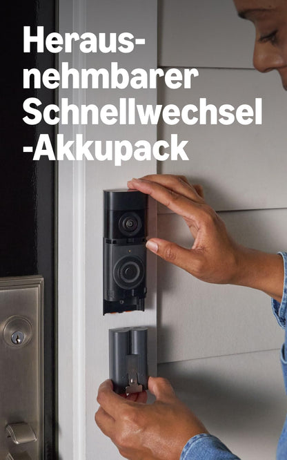 Ring Akku-Videotürklingel Plus – kabellose Türklingel mit 2K-Kamera