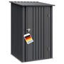 STEELSØN Timir Gerätehaus Metall mit Pultdach, 103x100 cm, Anthrazit aus verzinktem Stahl