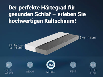 Betten-ABC KSP-500 Kaltschaum Matratze - 90x200 cm H3