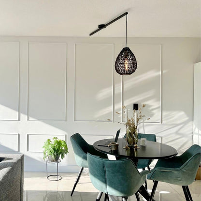 Lightswing® Single Aufhängesystem Hängelampe - Matt Schwarz 90cm