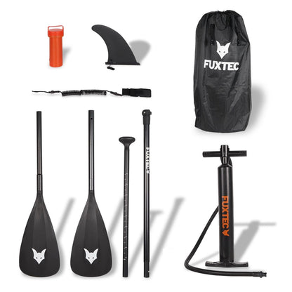 Fuxtec Aufblasbares SUP Board Set Touring Schwarz/Weiss 320x81cm