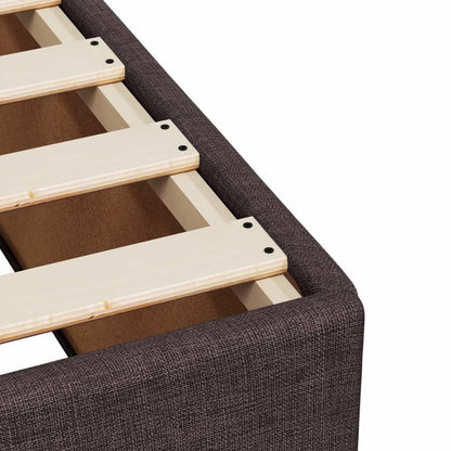 vidaXL Polsterbett Doppelbettrahmen Stoff dunkelbraun 120x190cm