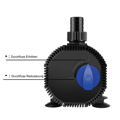 YAOBLUESEA Eco Teichpumpe 2300 l/h 35 W Filterpumpe Bachlaufpumpe