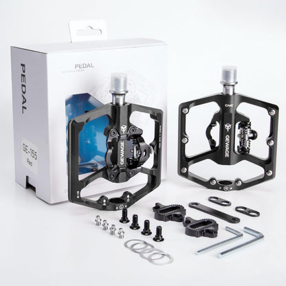 GEWAGE Mountainbike-Pedale GE-155, SPD-Flachpedale, schwarz