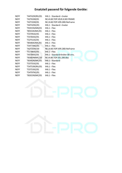 DL-pro Knebel Drehscheibe TwistPad® für Bosch Siemens Kochfeld 614176