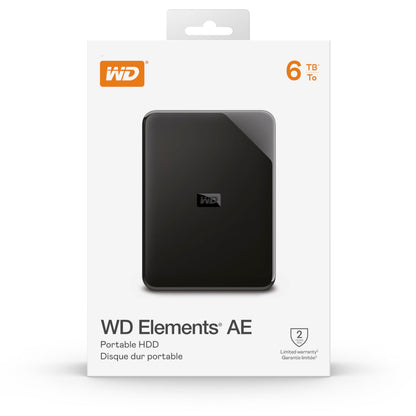 WD Elements AE 6 TB Tragbare Externe Festplatte USB 3.2 Gen 1 Schwarz