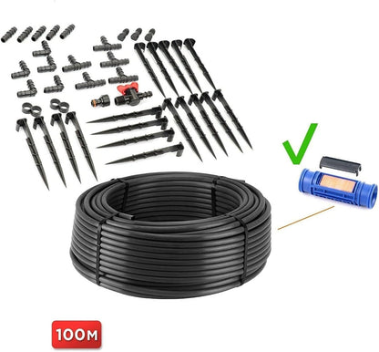 Sellnet Tropfrohr 16 mm druckkompensiert 100 m Tropfbewässerung Set