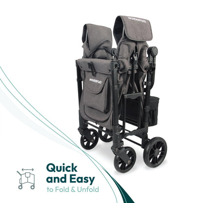 WonderFold W2 Elite KinderVan Bollerwagen - Charcoal Gray