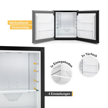 TZS First Austria Mini Kühlschrank 30L lautlos – Mattschwarz