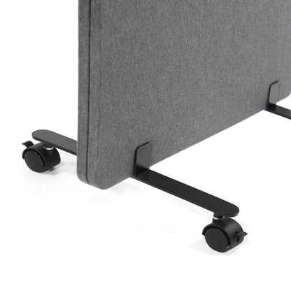 hjh OFFICE Mobile Akustik Trennwand - 2er Set Dunkelgrau 177x60cm