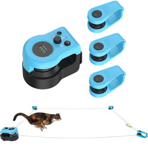 AOKUY Katzenspielzeug Laufband für Indoor-Katzen, ferngesteuert mit Mausdesign
