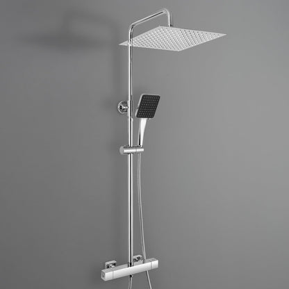 Auralum Thermostat Regendusche Komplettset Chrom - 30cm Überkopfbrause