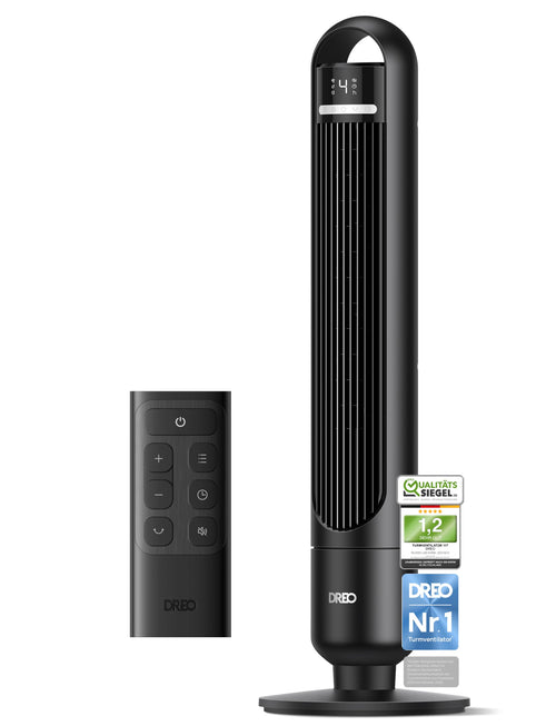 DREO Turmventilator DR-HTF017, leise, mit Fernbedienung und Timer