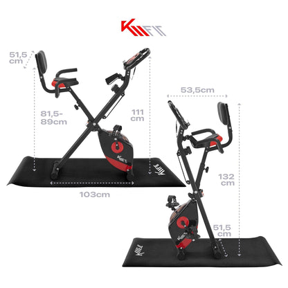 KM Fit 2in1 Hometrainer klappbar mit LCD-Display