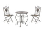 CLP Gartenmöbel-Set Aldeano mit Tisch & 2 Stühlen – Bronze: Bronze Gartenmöbel-Set, als Sitzgruppe im Freien.