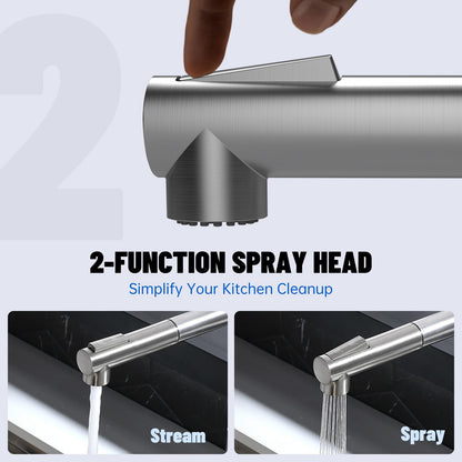 APPASO Niederdruck Ausziehbare Küchenarmatur - 2 Strahlarten