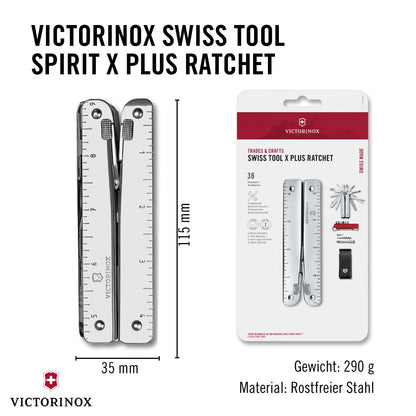 Victorinox Swiss Tool X Plus Ratchet Multitool - Silber