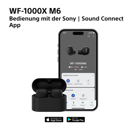 Sony WF-1000XM6 In-Ear Noise-Cancelling-Kopfhörer, Schwarz