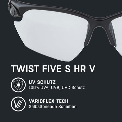 ALPINA TWIST FIVE S HR V selbsttönende Sportbrille – black matt