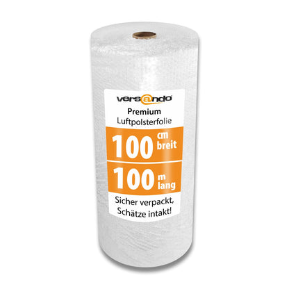 versando Luftpolsterfolie 100 m x 1 m Noppenfolie Rolle für Versand