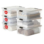 Iris Ohyama New Top Box NTB-30 Aufbewahrungsboxen 30 L, 6er-Set – transparente Boxen mit Deckel