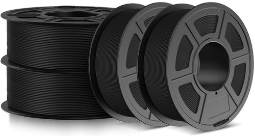 JAYO PLA Filament matt 1.75 mm Schwarz, 4 Spulen à 1.1 kg, schwarze Spulen für FDM-3D-Drucker