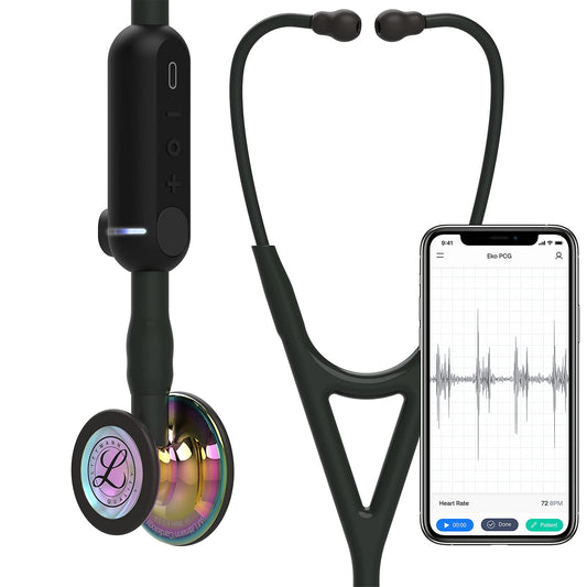 3M Littmann CORE Digital-Stethoskop 8572 - Hochglanz Regenbogen/Schwarz
