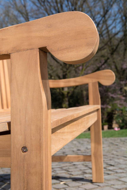 CLP Teak-Gartenbank Florida I – Vollholz Sitzbank 120 cm Teak