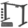 VASAGLE Steh-Sitz-Gestell elektrisch - LSD021B01V2, ohne Platte. Schwarzes Metallgestell, elektrisch höhenverstellbar für Sitz-Steh-Dynamik.