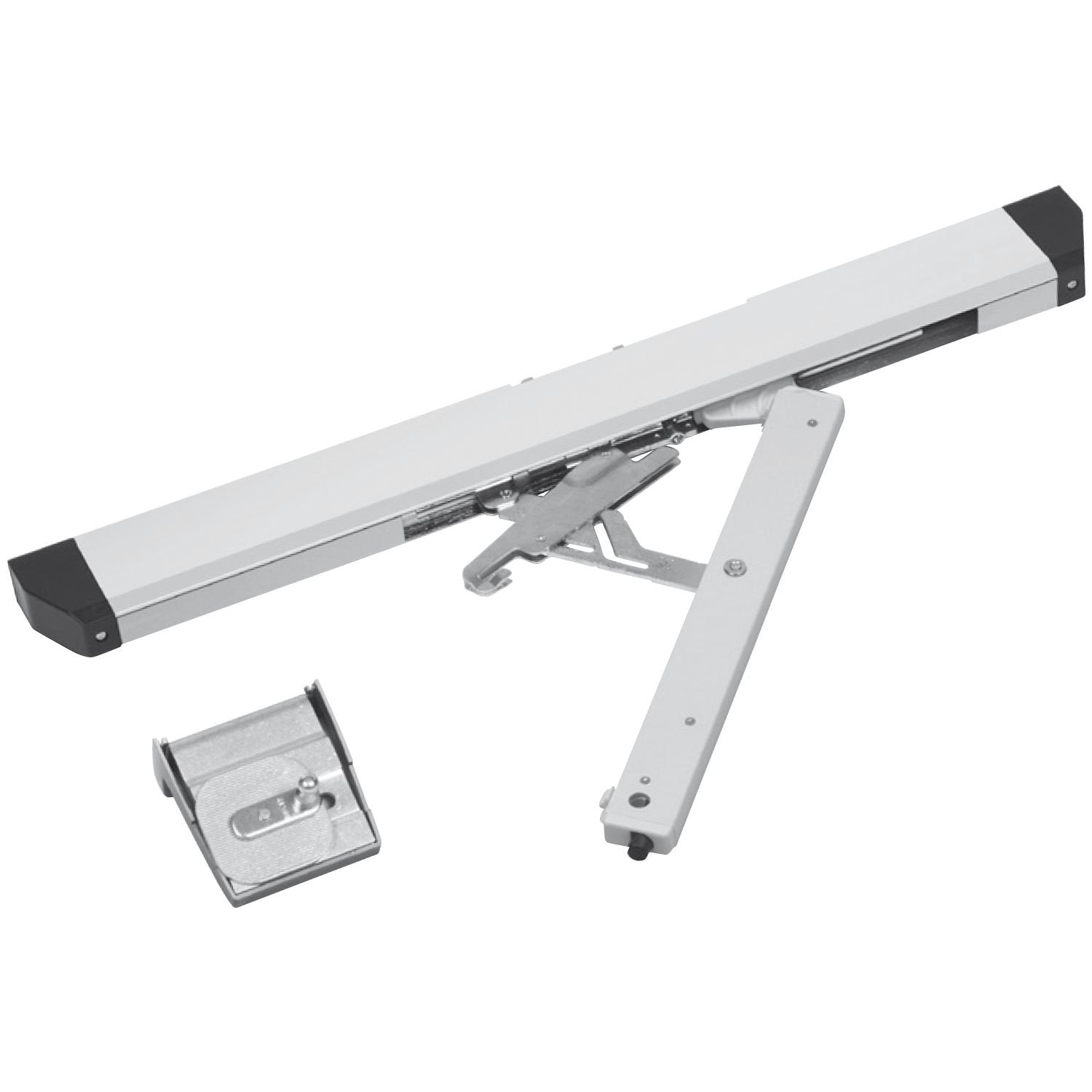 HAUTAU Primat E-kompakt 195 Beschlagsschere 230V 1-scherig RAL9016. Weißer, linearer Fensterbeschlag zur automatischen Verriegelung von PSK-Elementen.