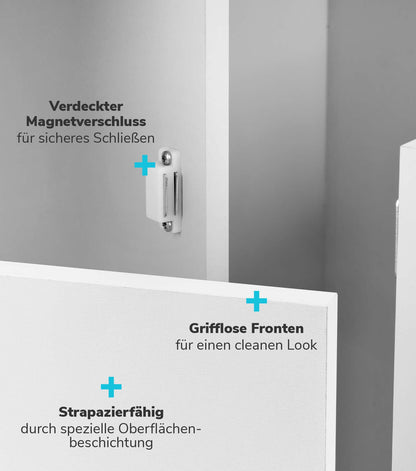 mokebo Der Wäschehüter Wäscheschrank 2 Fächer Weiss 95x80x40 cm