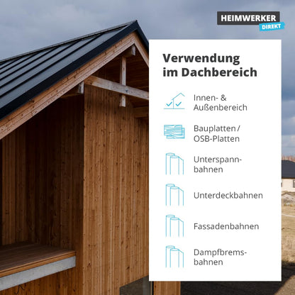 Alfa Flex Folienklebeband 50 mm x 25 m, 6 Rollen für Dampfbremsen