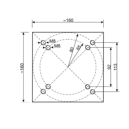 Schneider Universal-Bodenplatte 897-00 Ampelschirm zum Einbetonieren