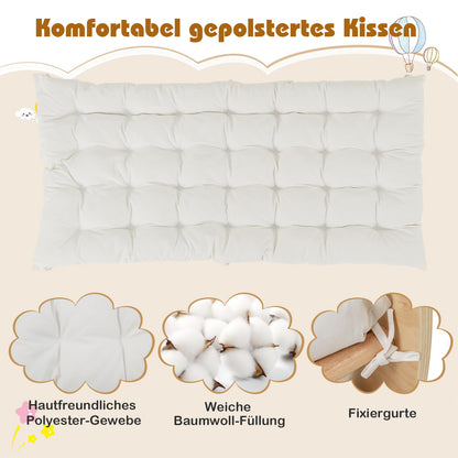 COSTWAY Kletterdreieck 4-in-1 Klettergerüst Indoor - Holzfarbe