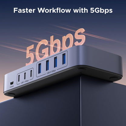 UGREEN USB 3.0 Switch 2 In 7 Out für 2 PCs mit Fernbedienung
