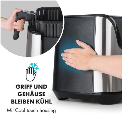 Klarstein Aero Vital deluxe Heissluftfritteuse - 5.4L Silber