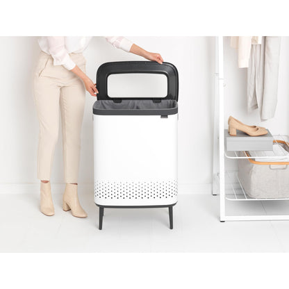 Brabantia Bo Wäschesammler Hi 2x45L Wäschekorb - Weiss