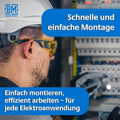 BM Electric NYM Kabel 3x1,5 mm² YDYp Flachkabel 25 m, 300/500 V