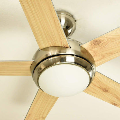 Fresco Deckenventilator 112 cm mit Licht – Nickel gebürstet