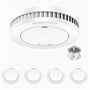 XINDUM SM01 Rauchmelder 4er-Set, 10-Jahres-Batterie, Magnethalter