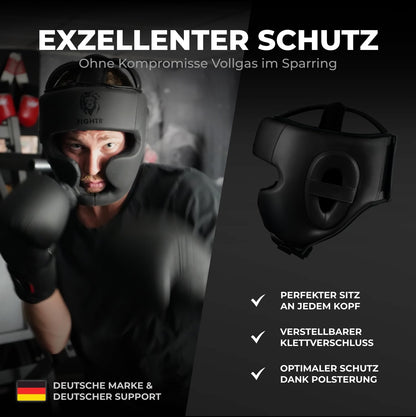 FIGHTR MMA Kopfschutz, verstellbarer Boxhelm für Sparring & Boxen
