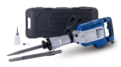 Scheppach AB1900 Abbruchhammer Betonhammer - 60J 1900W, langes, robustes Gerät. Nutzt 60J Schlagkraft zum Zerstören von Beton.