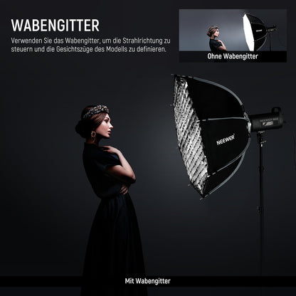 NEEWER 90cm Octagon Softbox - Bowens Mount Honeycomb Gitter