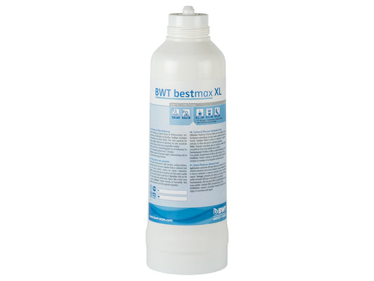 BWT bestmax XL Filterkerze für Wasserfiltersysteme, zylindrisch. Optimiert Wasser und schützt Gastronomiegeräte vor Kalk.