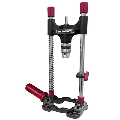 Milescraft 1318 DrillMate Mobiler Bohrständer mit Stahlsäulen und Metall-Grundplatte